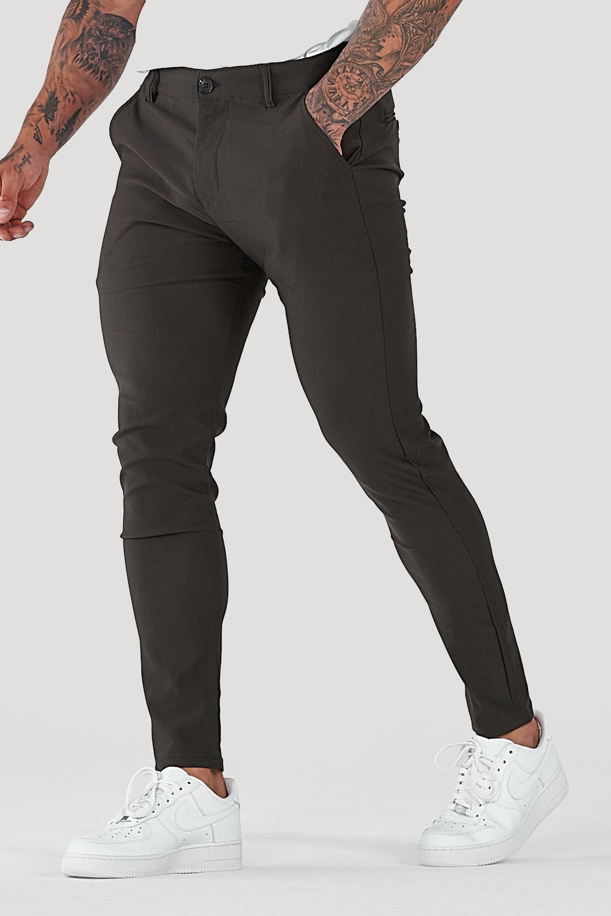 Men's Super Slim Fit Tapered Ankle Trousers