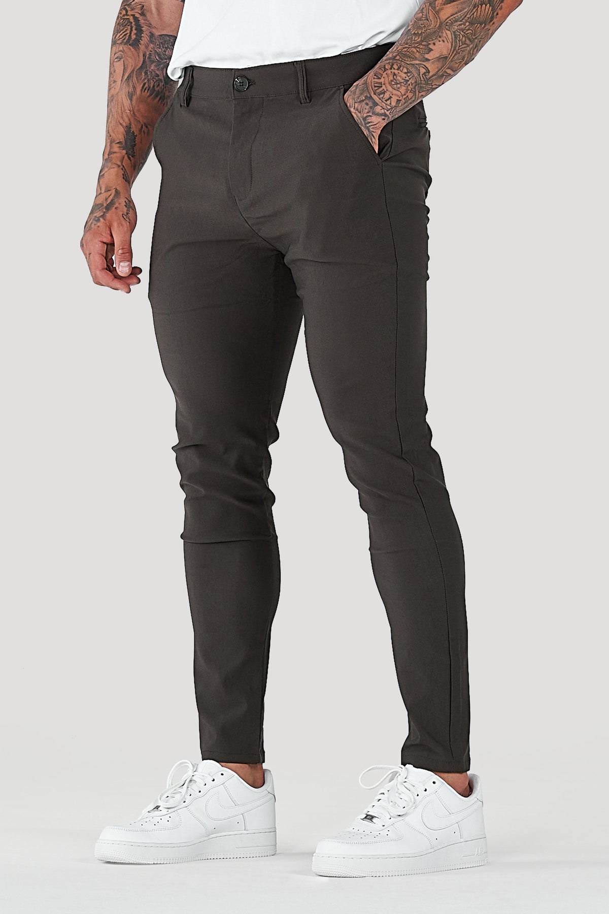 Men's Super Slim Fit Tapered Ankle Trousers