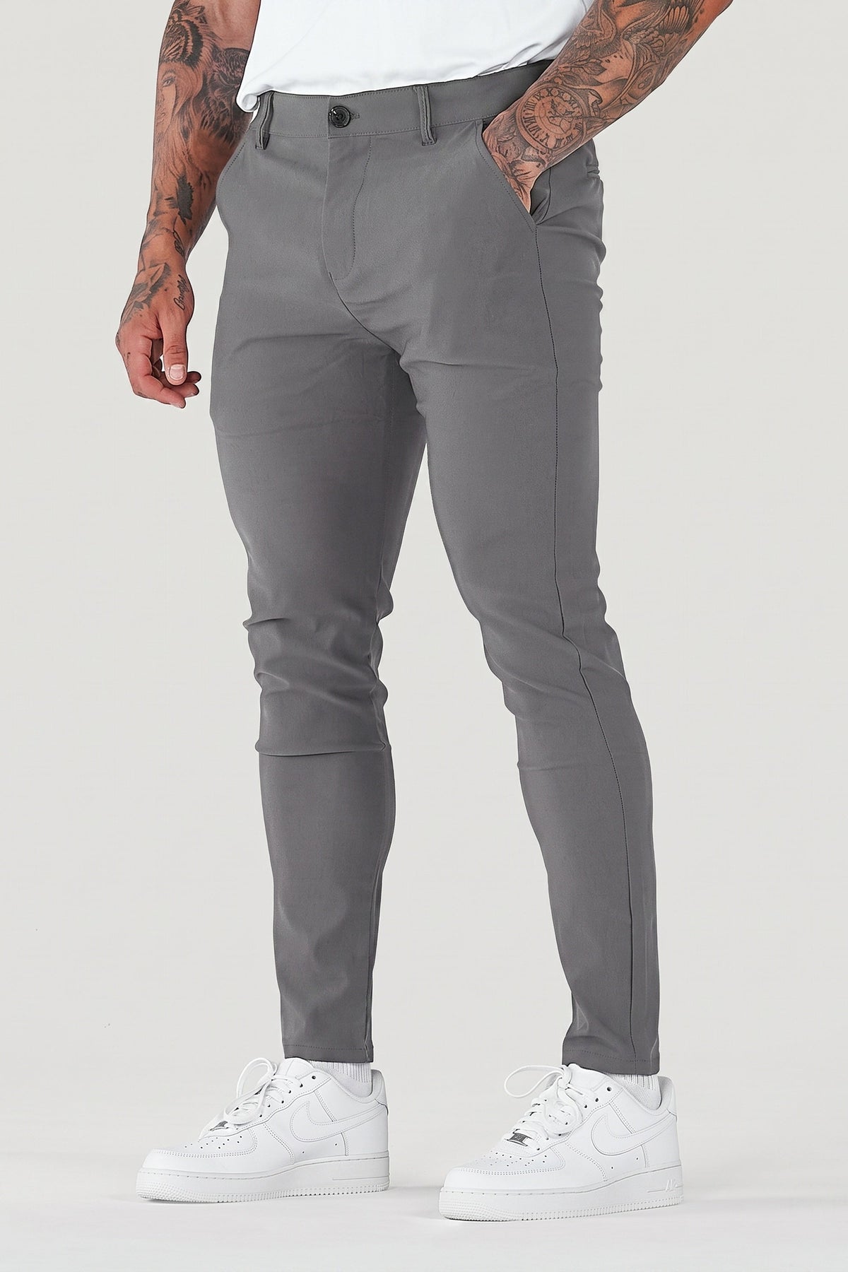 Men's Super Slim Fit Tapered Ankle Trousers