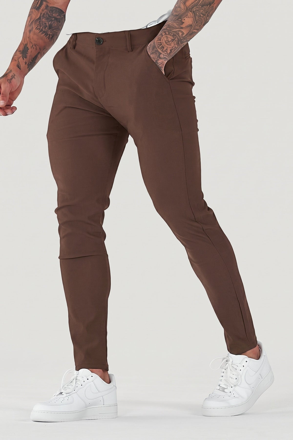 Men's Super Slim Fit Tapered Ankle Trousers