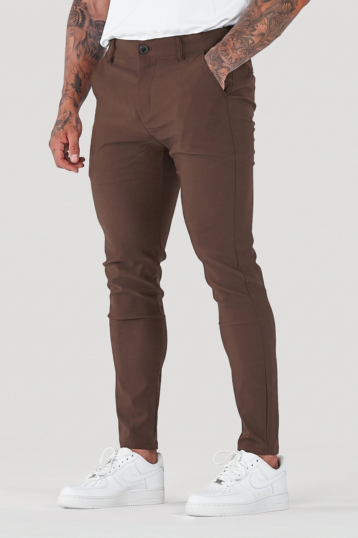 Men's Super Slim Fit Tapered Ankle Trousers