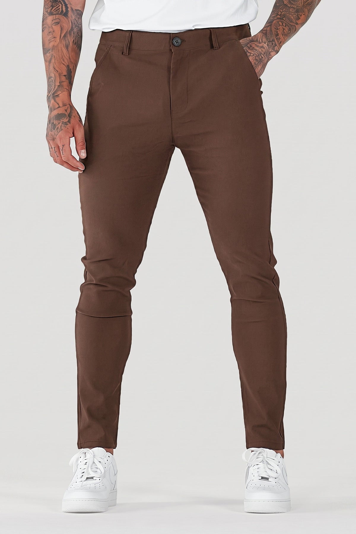 Men's Super Slim Fit Tapered Ankle Trousers