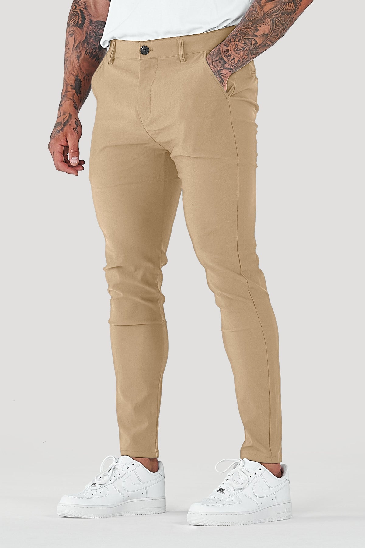 Men's Super Slim Fit Tapered Ankle Trousers
