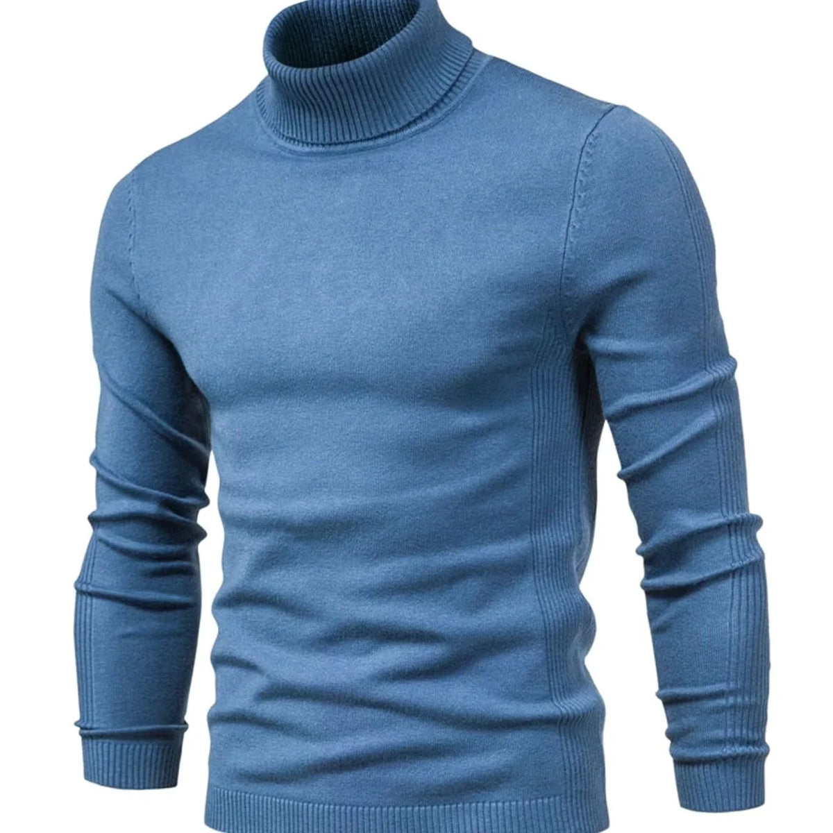 Men's Slim Fit Roll Neck Knit Jumper