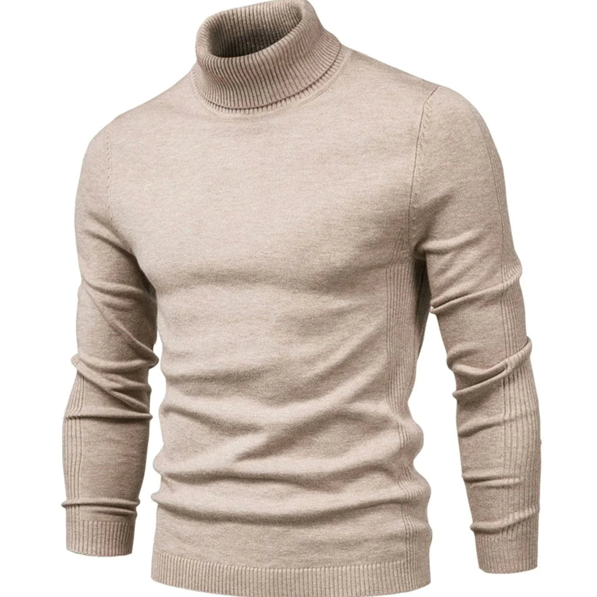 Men's Slim Fit Roll Neck Knit Jumper