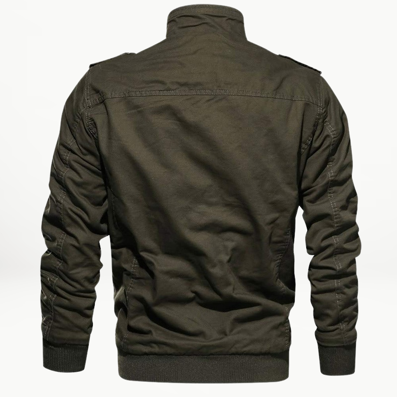 Men's Slim Fit Military Style Fleece Lined Winter Jacket