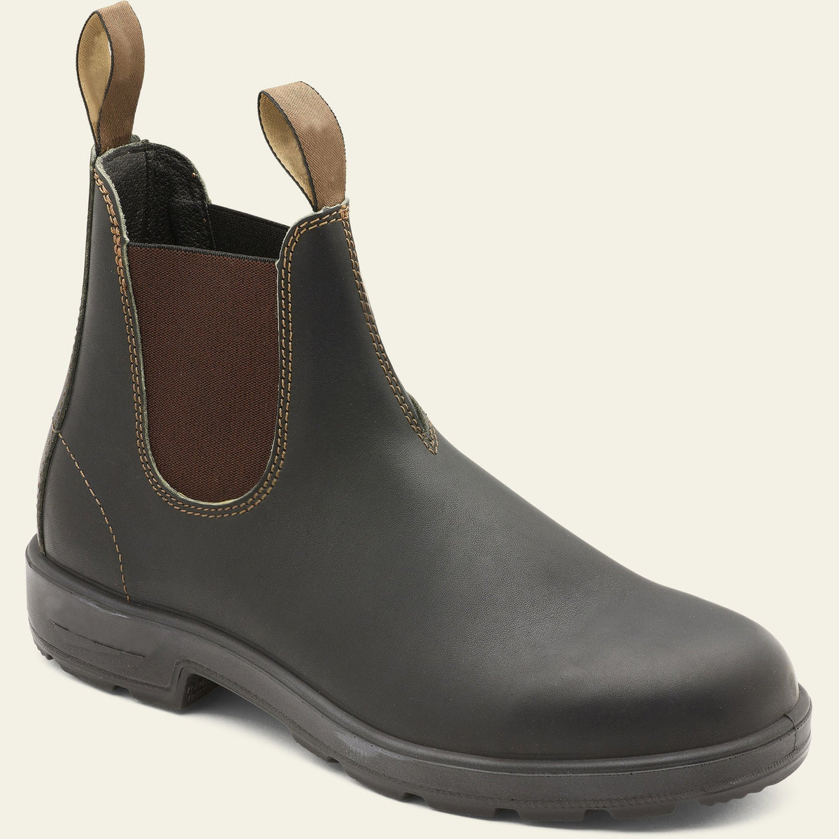 Men's Slip-On Faux Leather Chelsea Boots with Pull Tabs