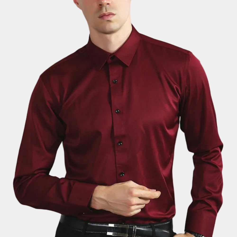 Men's Stretch Long Sleeve Formal Shirt