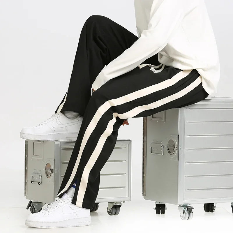 Men's Straight-Leg Joggers with Adjustable Waistband