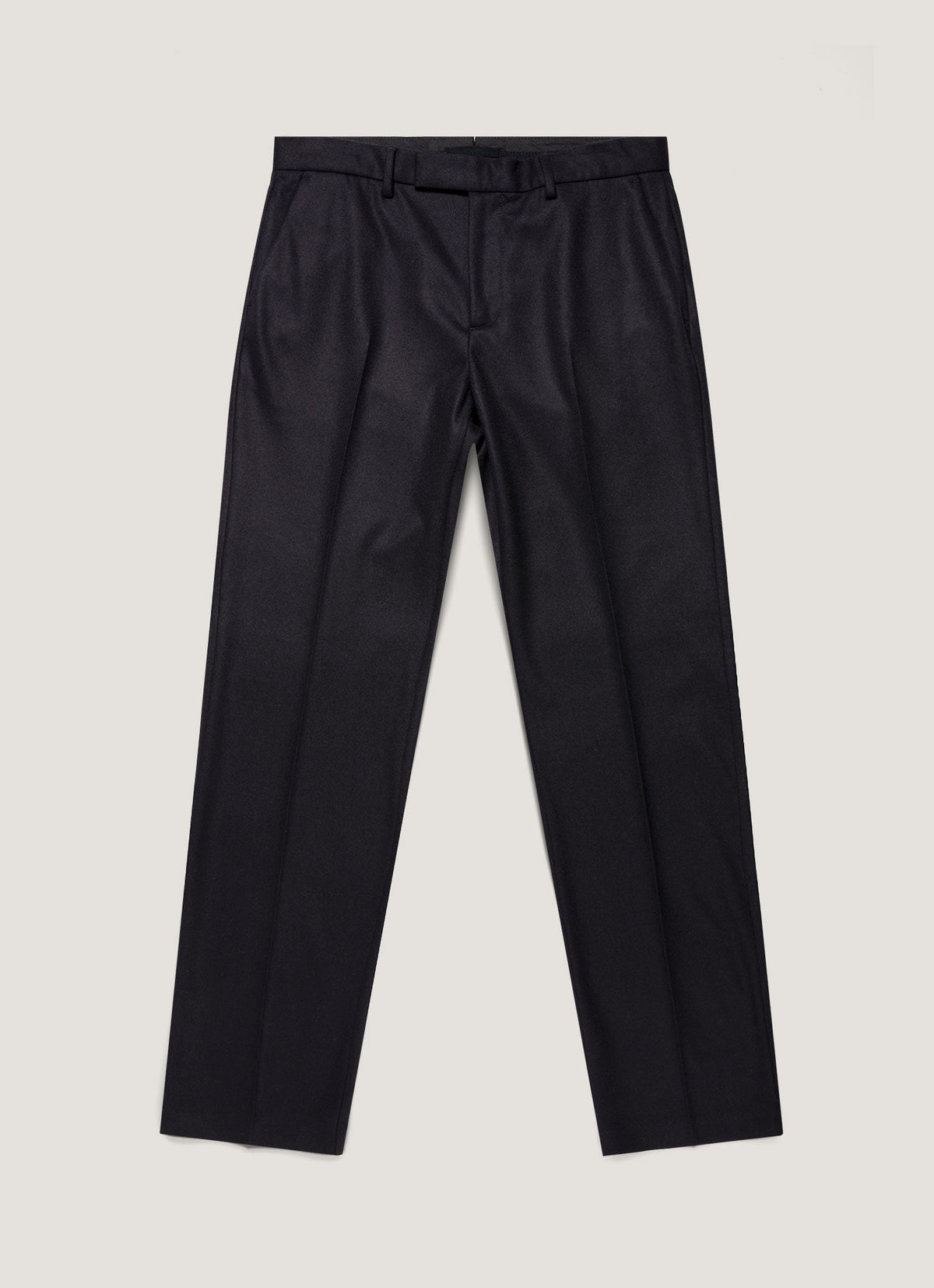 Men's Straight-Leg Tailored Wool-Look Trousers in Navy