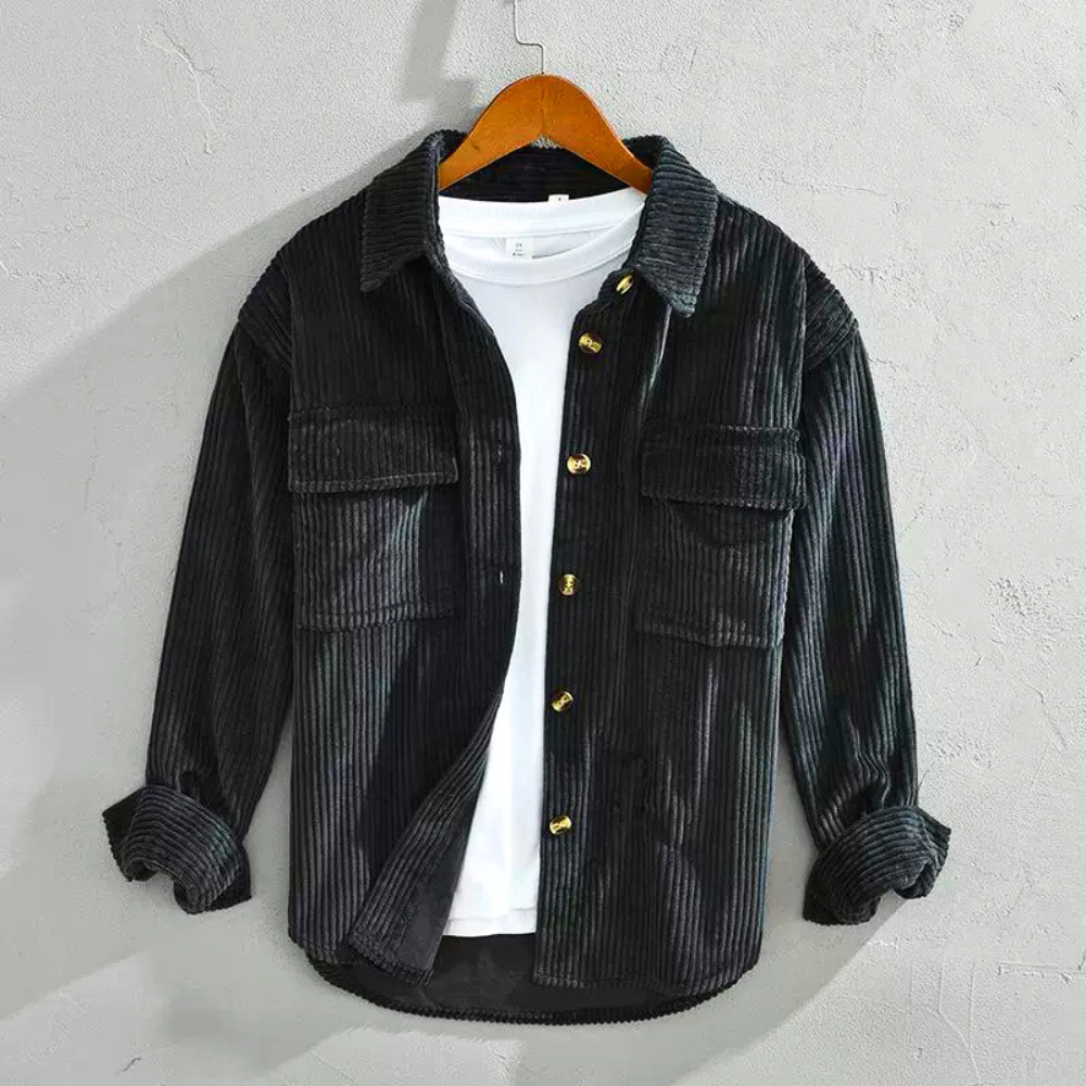 Men's Corduroy Overshirt with Chest Pockets