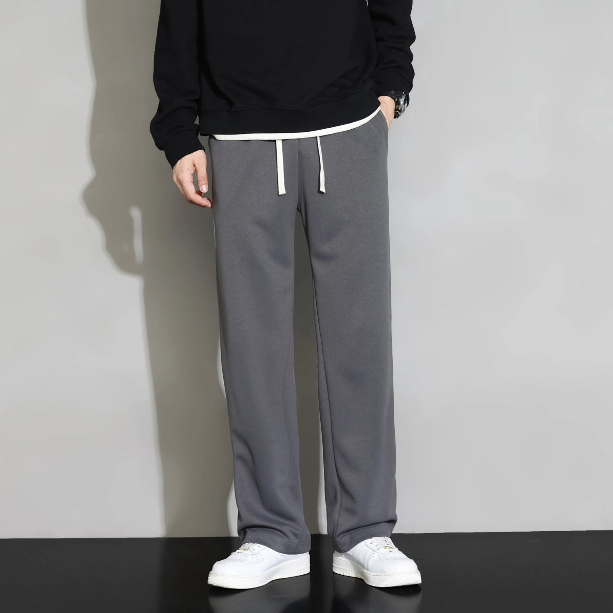 Men's Side Stripe Straight-Leg Joggers