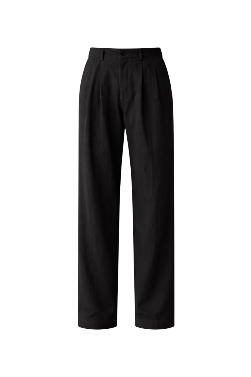 Men's Pleated Wide Leg Tailored Trousers
