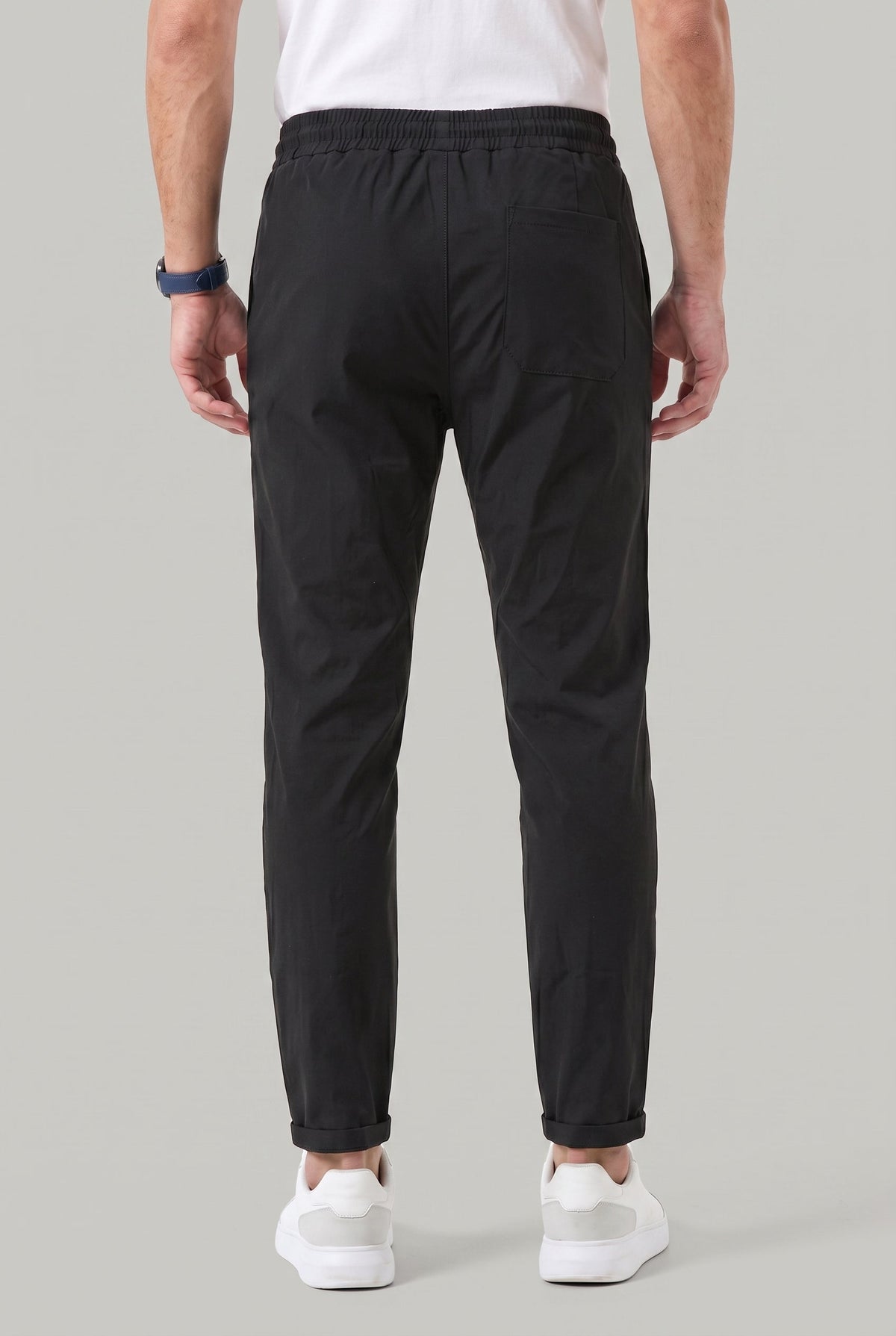 Men's Tapered Elastic Waist Drawstring Trousers