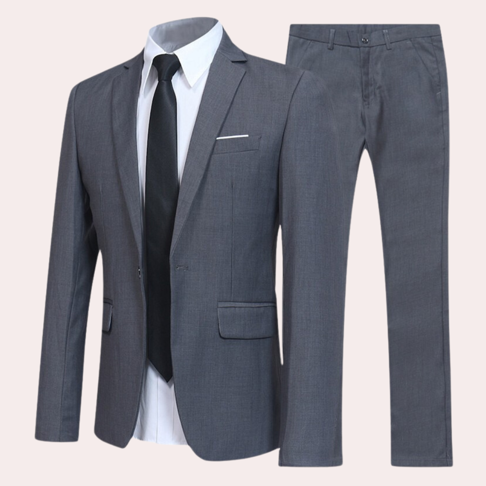 Men's Single-Breasted Two-Piece Suit Set