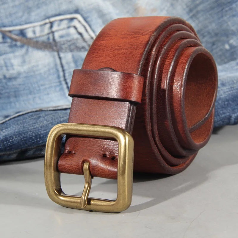 Men's Wide Western Pin Buckle Belt