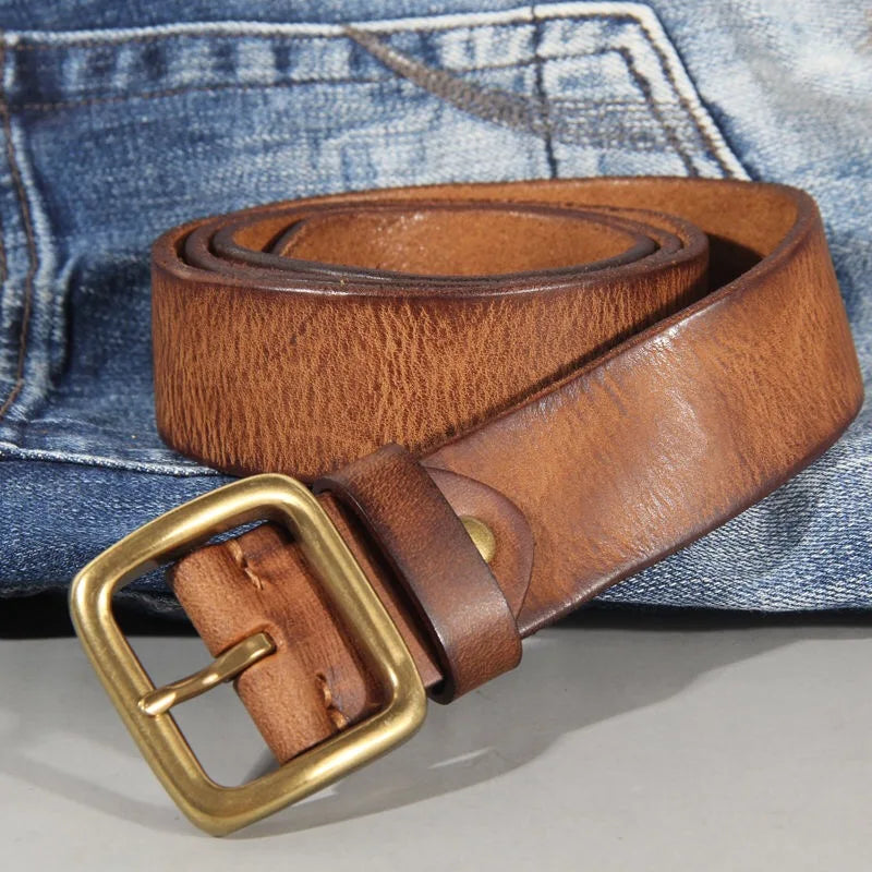 Men's Wide Western Pin Buckle Belt
