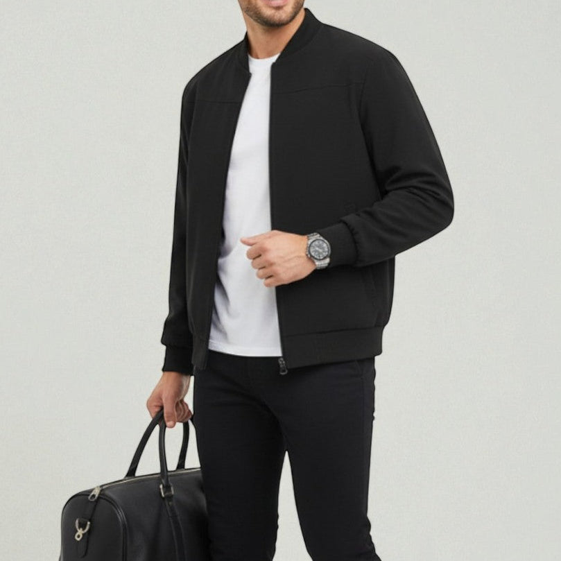 Men's Lightweight Zip-Front Bomber Jacket