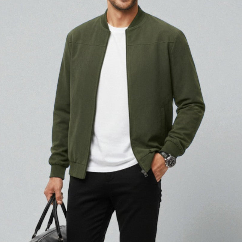 Men's Lightweight Zip-Front Bomber Jacket