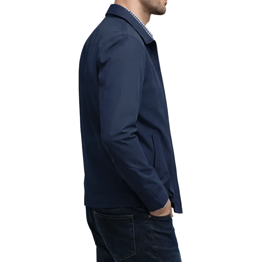 Men's Harrington Jacket with Check Lining