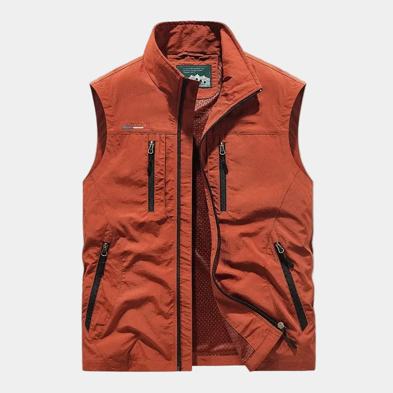 Men's Lightweight Stand Collar Gilet with Pockets