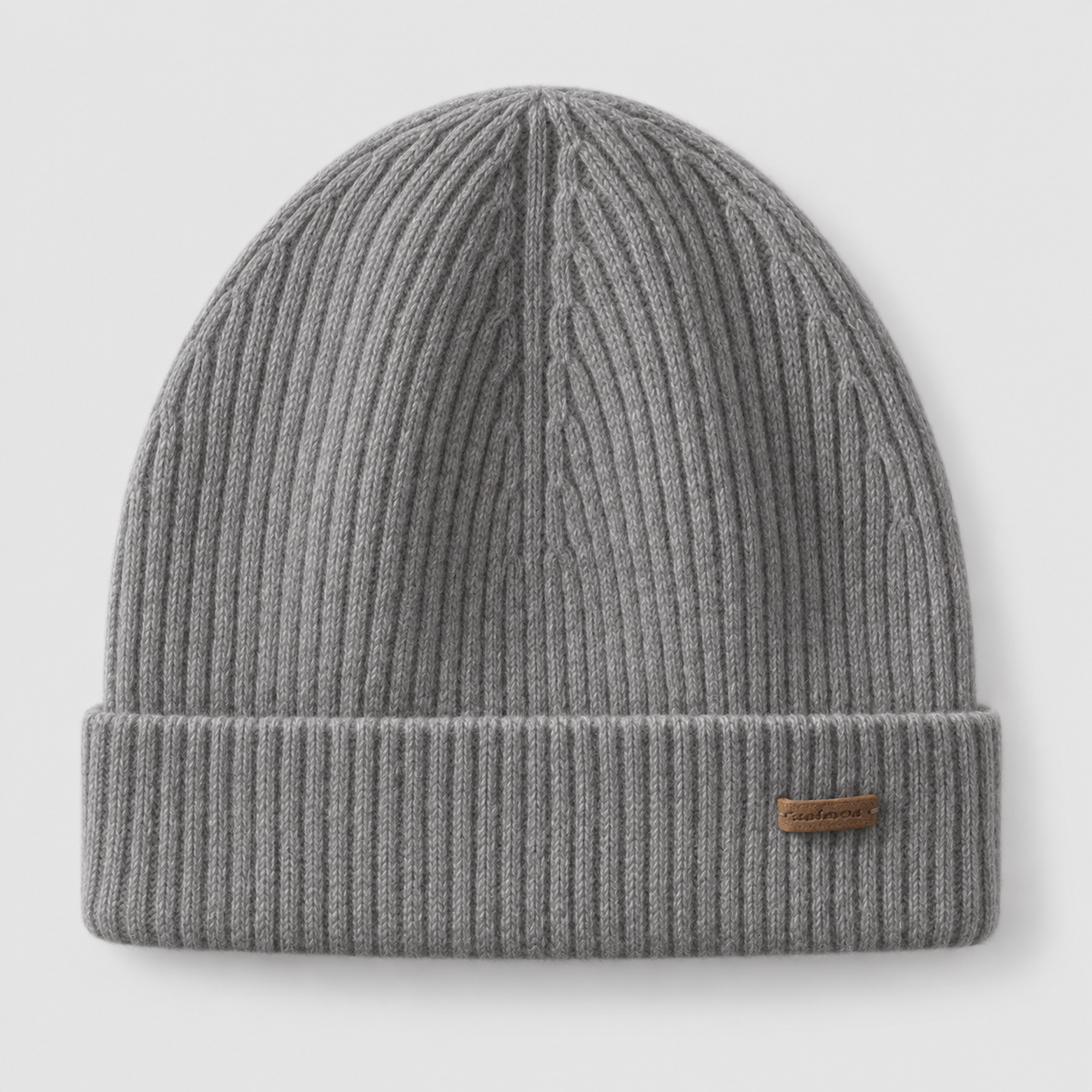 Women's Ribbed Cuffed Beanie with Cable Detail