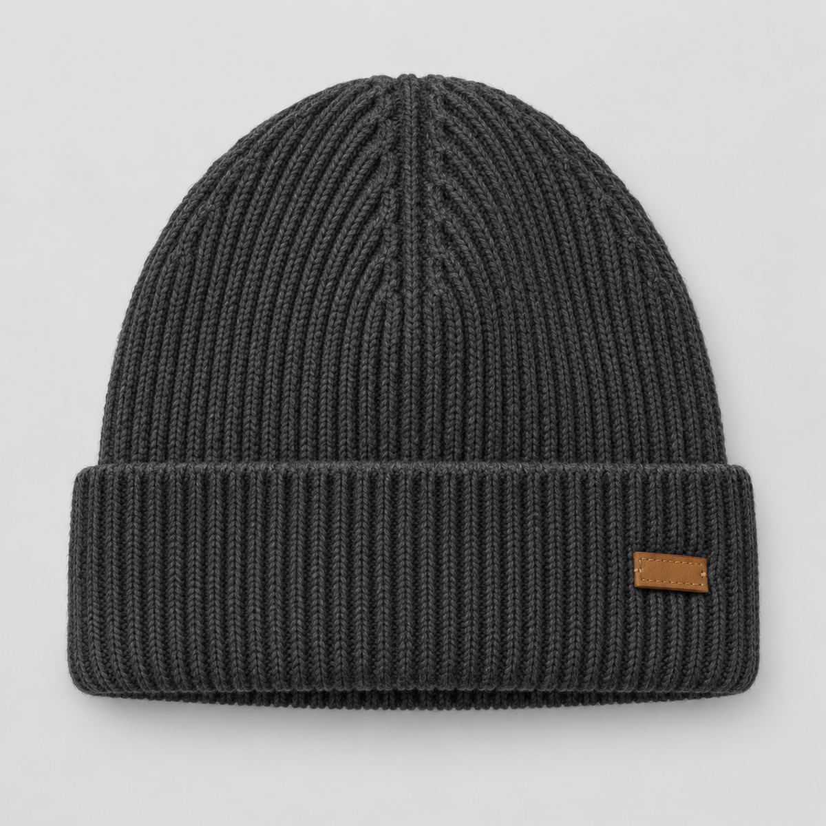 Women's Ribbed Cuffed Beanie with Cable Detail