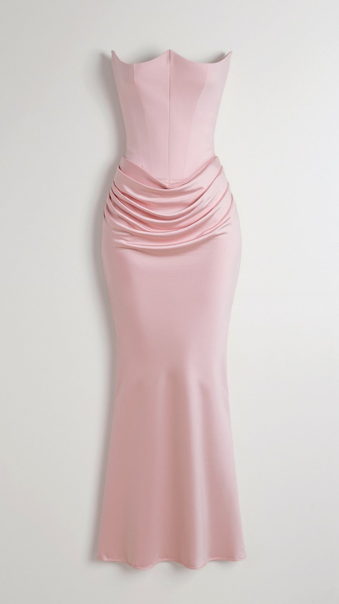 Women's Strapless Corset Column Maxi Dress