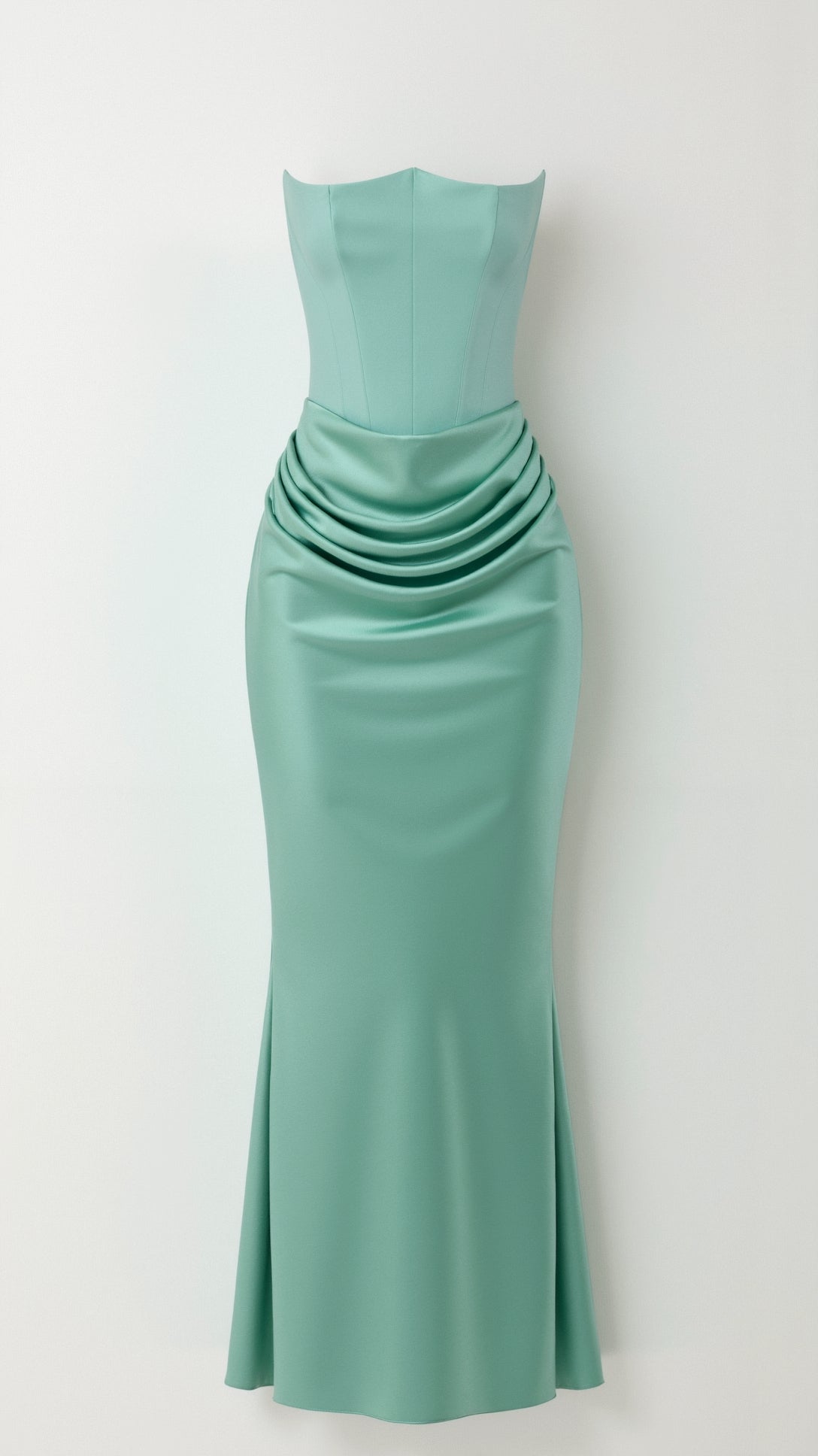 Women's Strapless Corset Column Maxi Dress