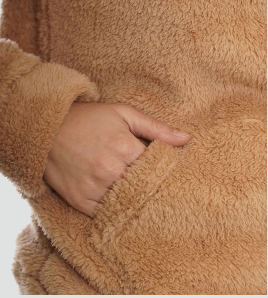 Women's Sherpa Pullover Hoodie with Kangaroo Pocket