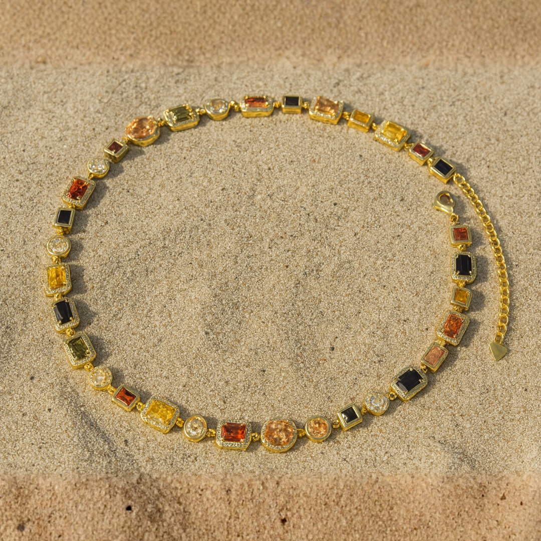 Women's Gemstone Chain Link Bracelet