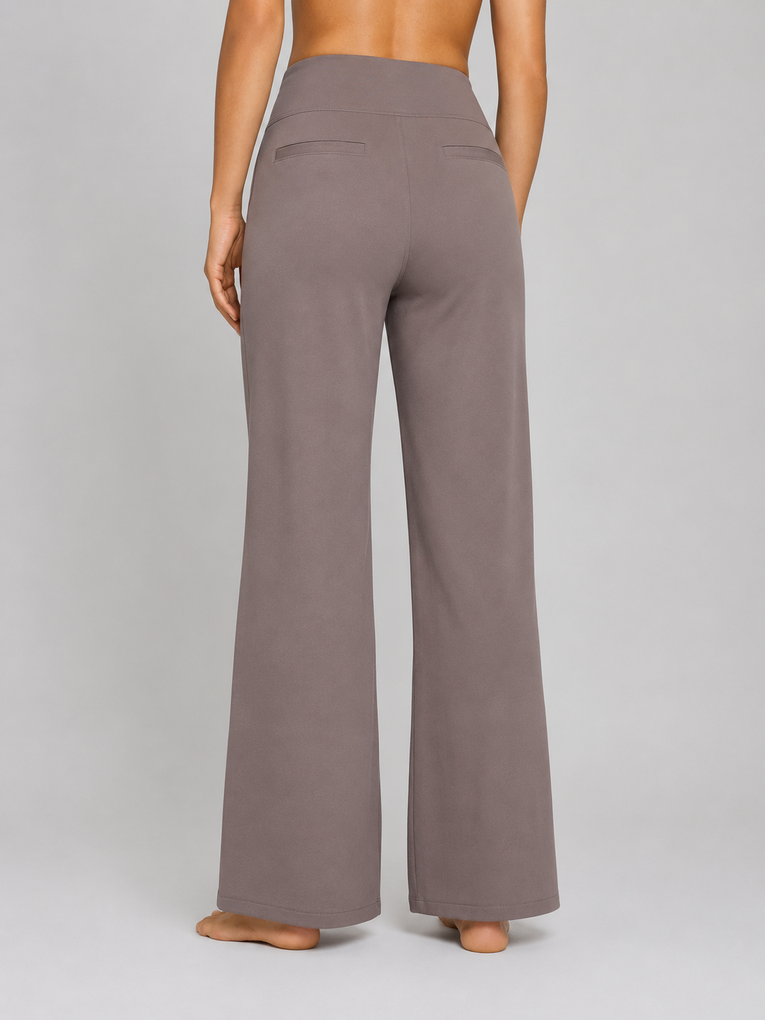 Women's High-Rise Wide-Leg Trousers with Pockets
