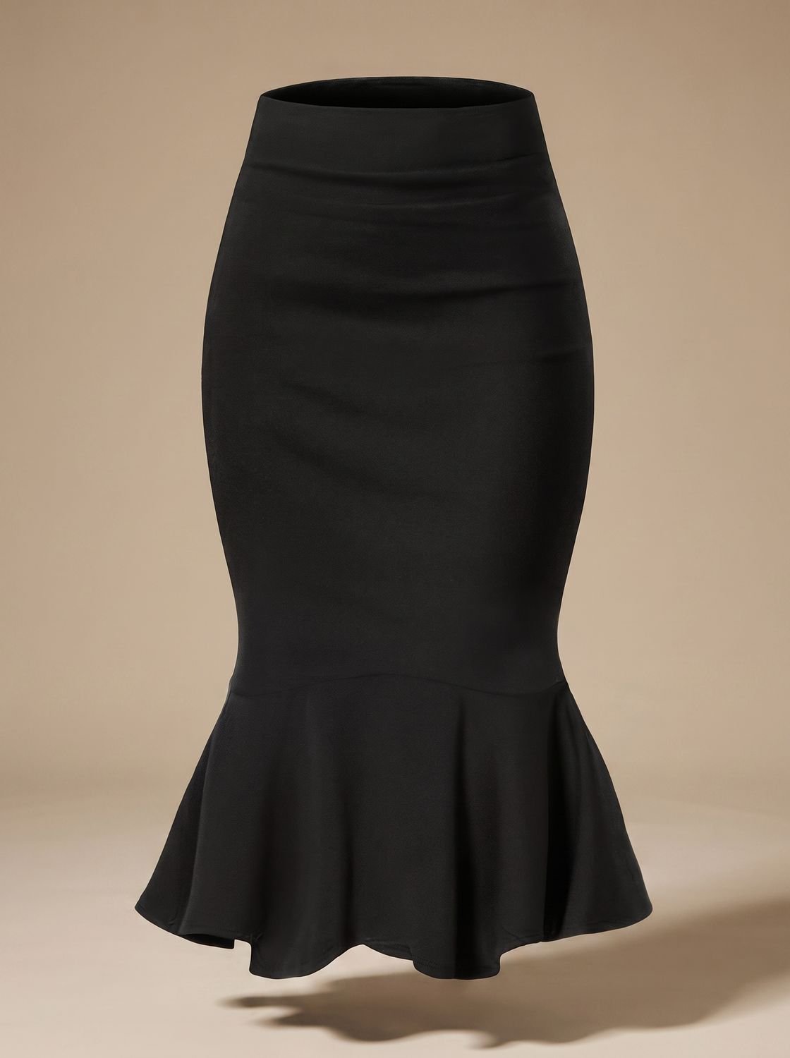 Women's High-Waisted Fishtail Midi Skirt