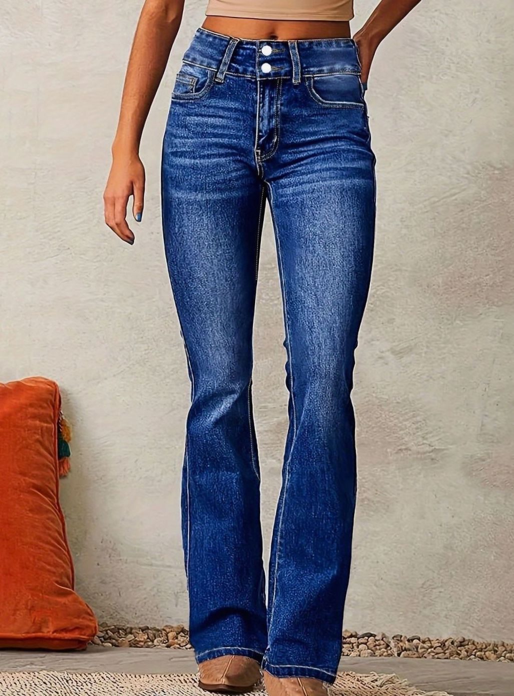 Women's High-Waisted Bootcut Flare Jeans