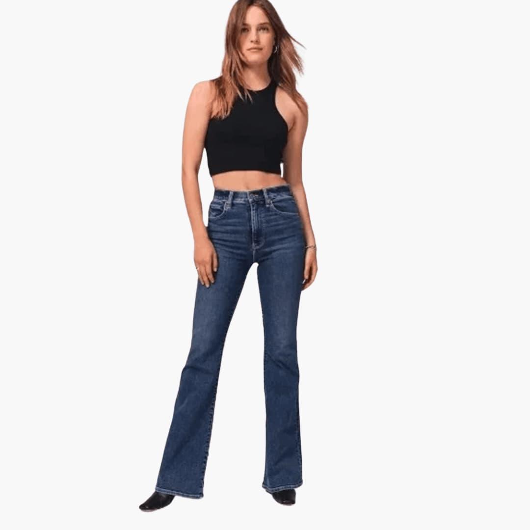 Women's High-Waisted Stretch Bootcut Flare Jeans