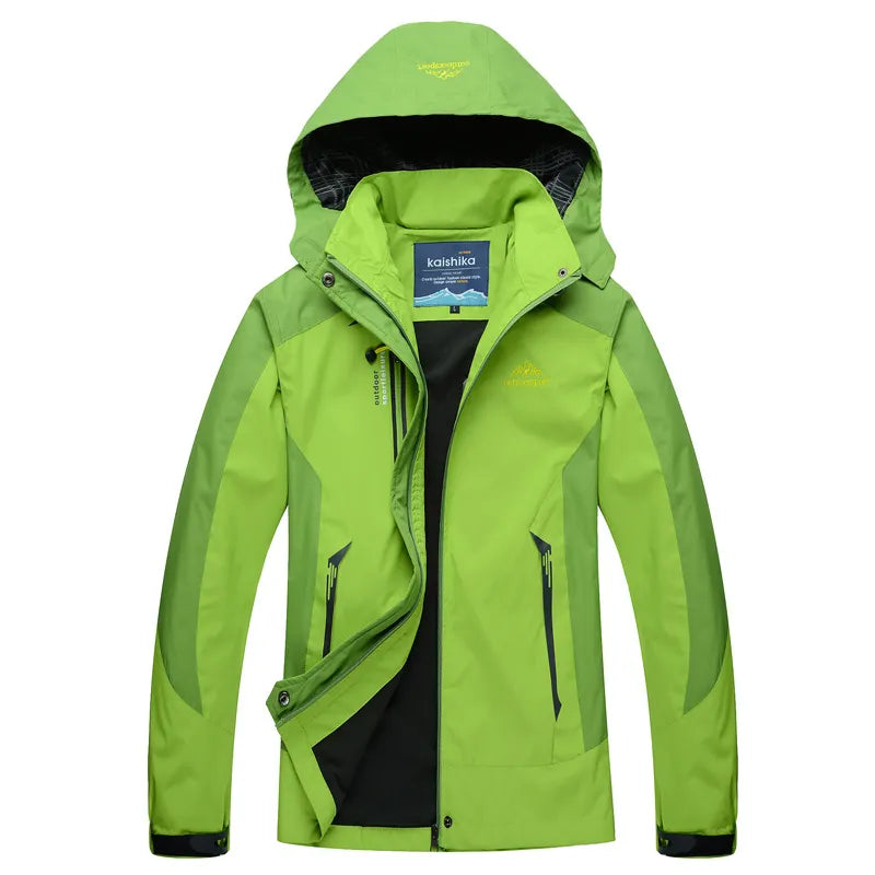 Women's Hooded Colour Block Windbreaker Jacket