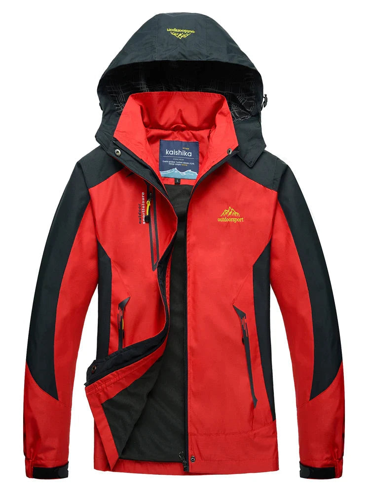 Women's Hooded Colour Block Windbreaker Jacket