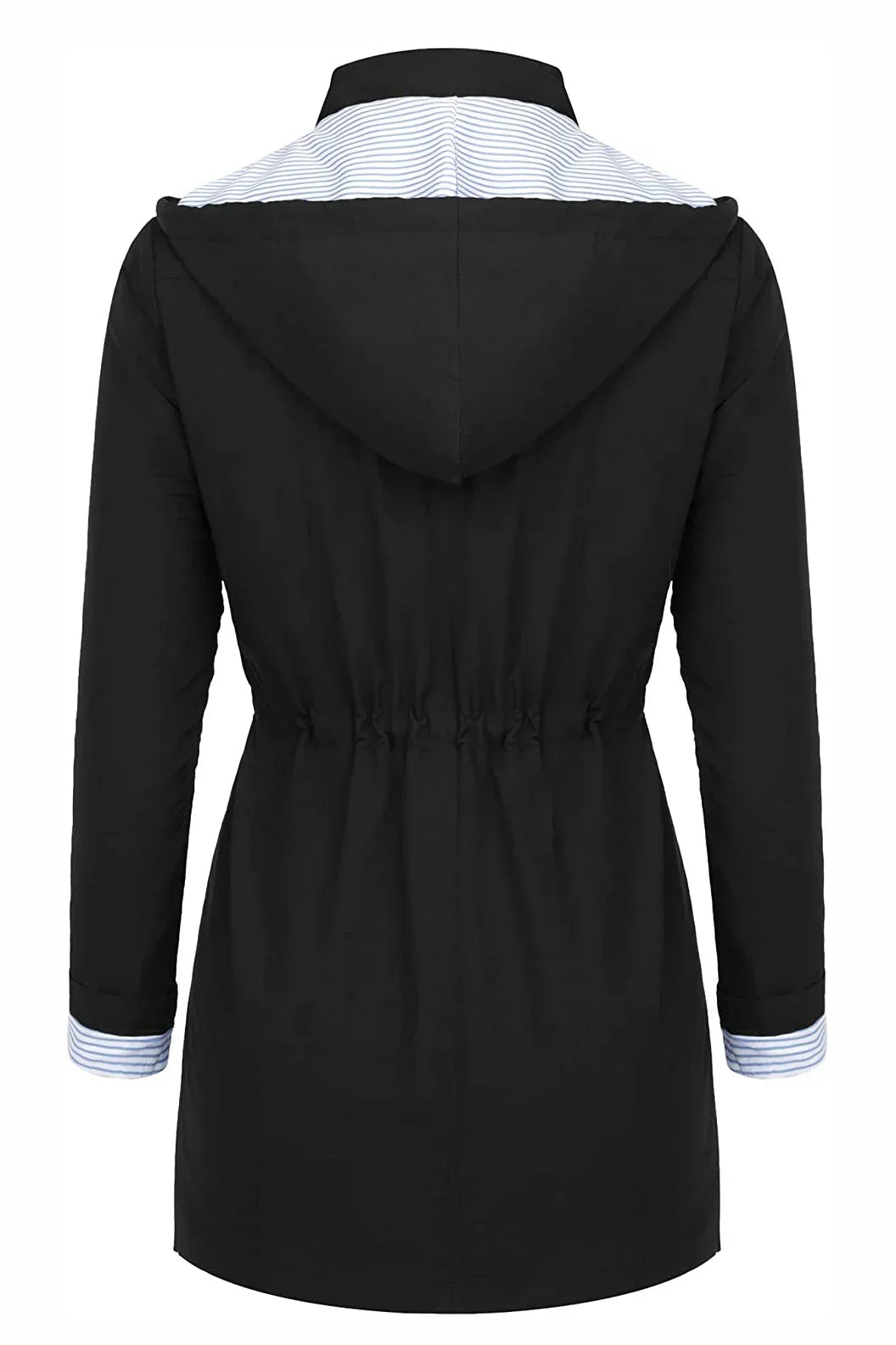 Women's Hooded Drawstring Waist Lightweight Parka