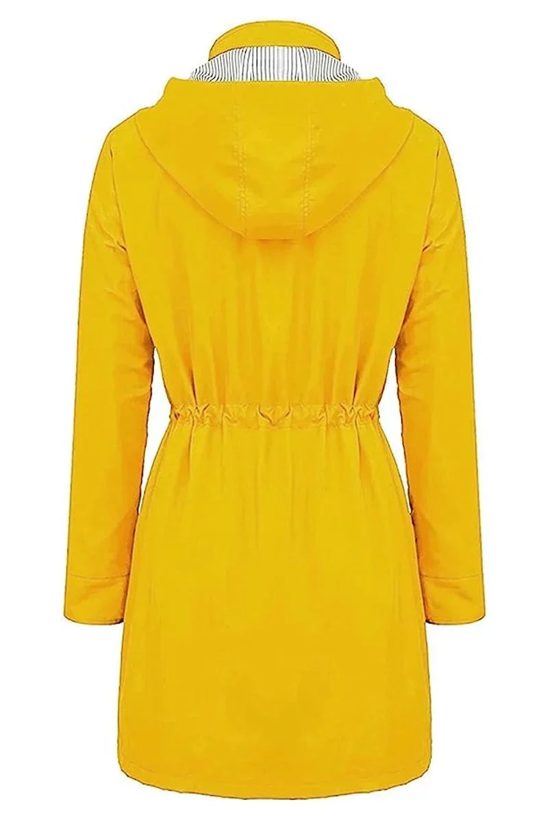 Women's Hooded Drawstring Waist Lightweight Parka