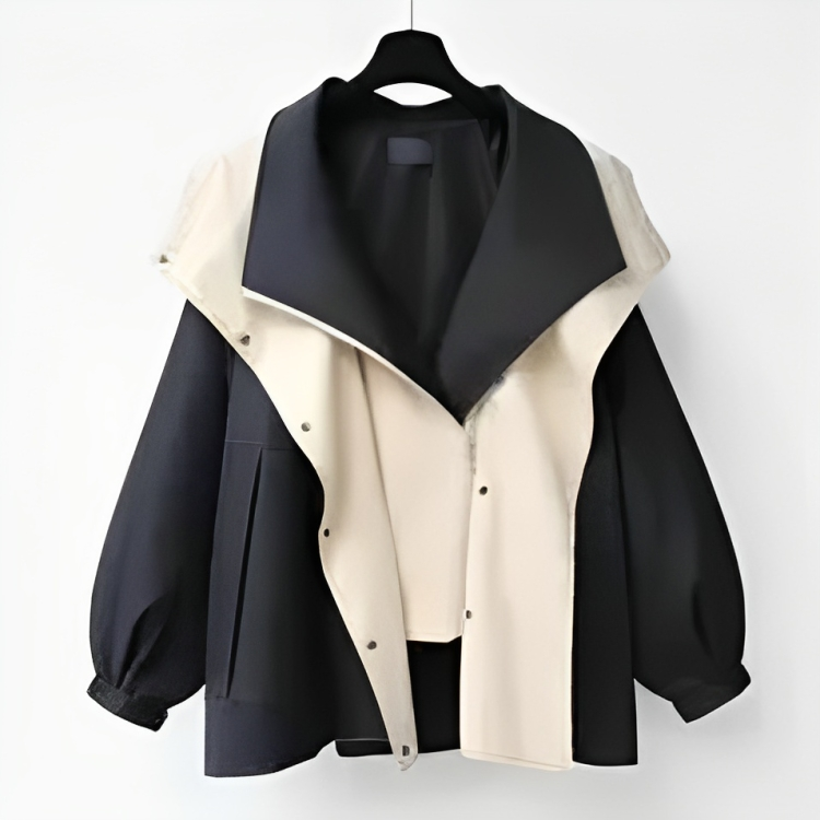 Women's Two-Tone Hooded Windbreaker Jacket