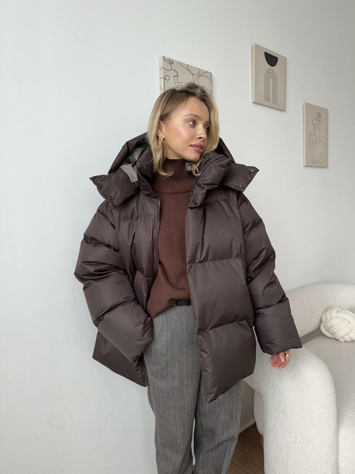 Women's Oversized Hooded Puffer Jacket