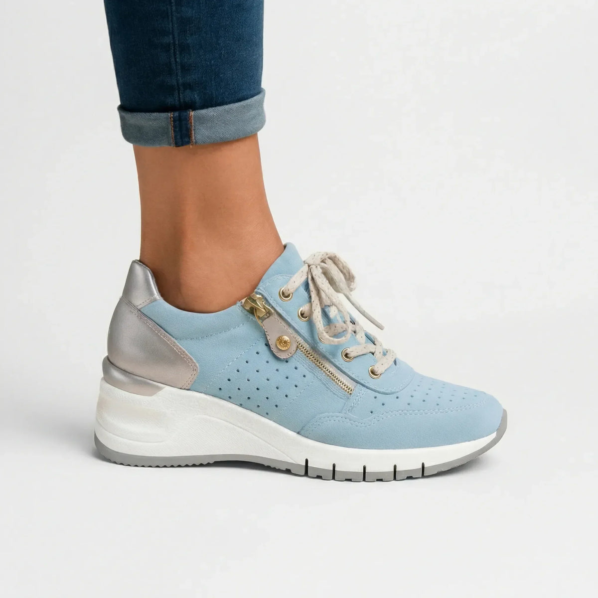 Women's Comfort Walking Faux Suede Trainers with Arch Support