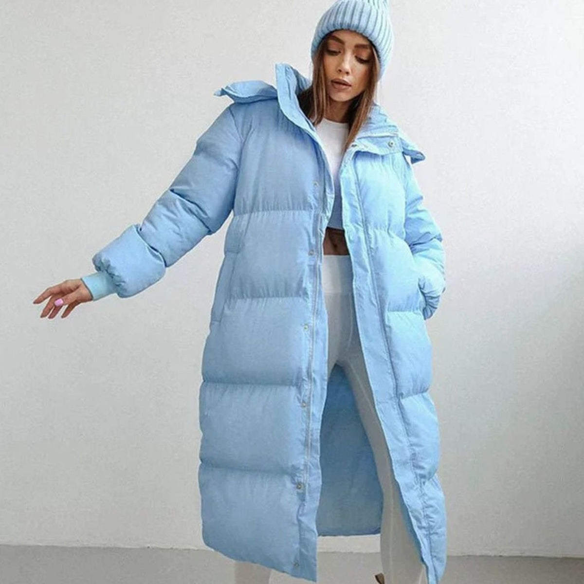 Women's Oversized Hooded Maxi Puffer Coat