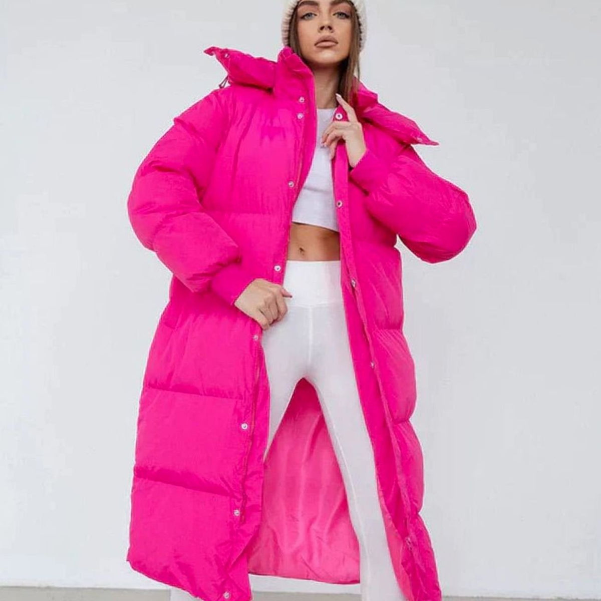 Women's Oversized Hooded Maxi Puffer Coat
