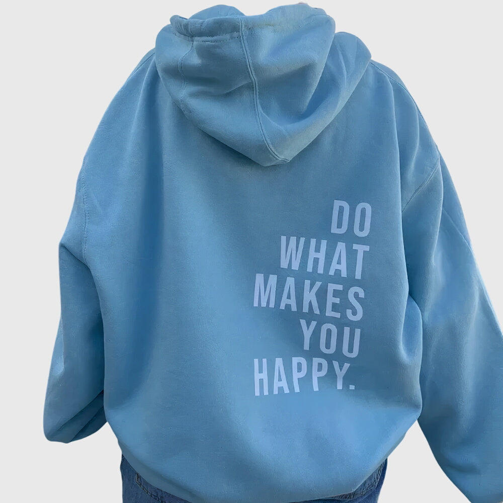 Women's Oversized Slogan Back Print Hoodie