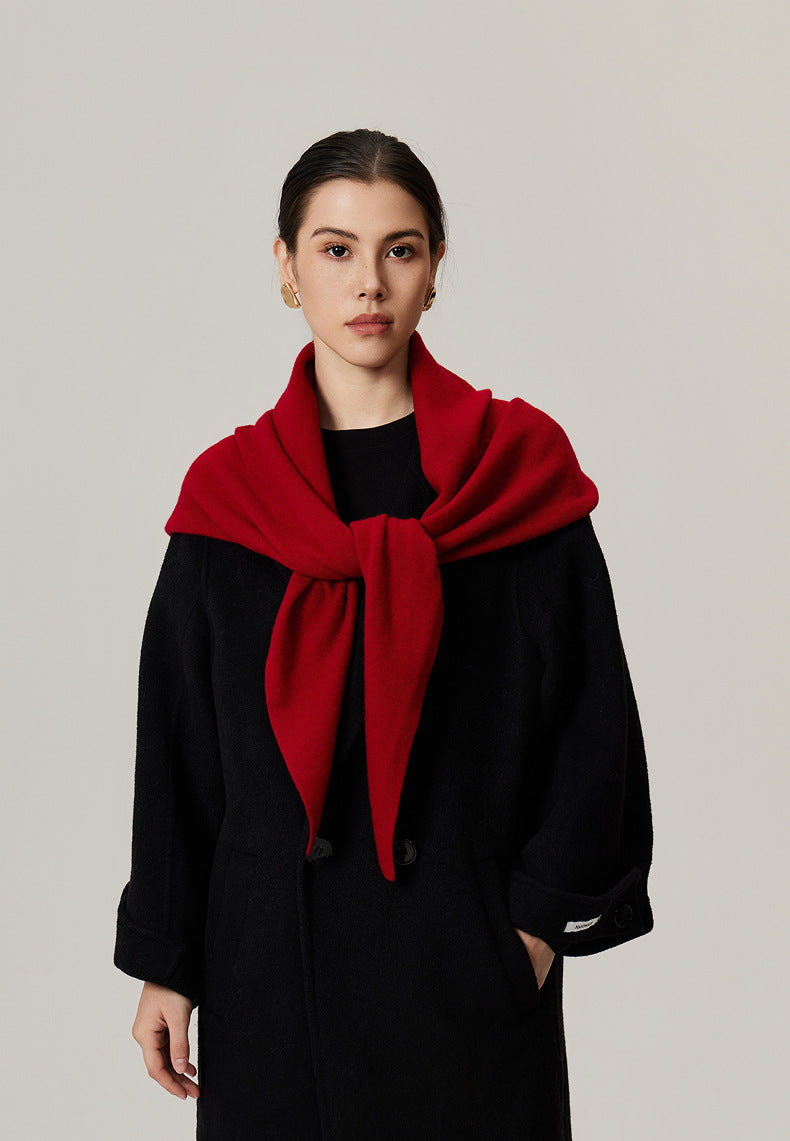 Women's Oversized Knitted Triangle Scarf