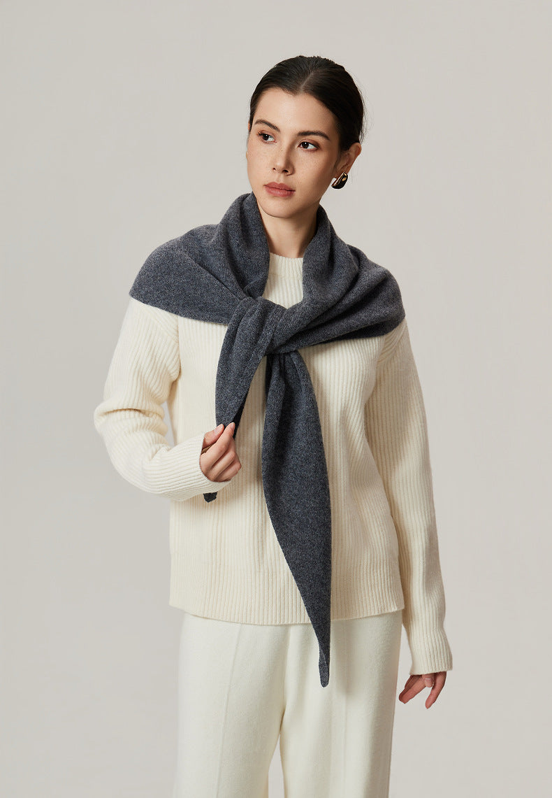 Women's Oversized Knitted Triangle Scarf