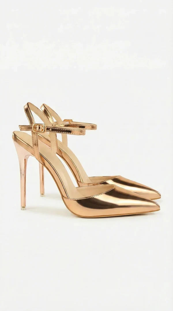 Women's Pointed Toe Ankle Strap Stiletto Heels