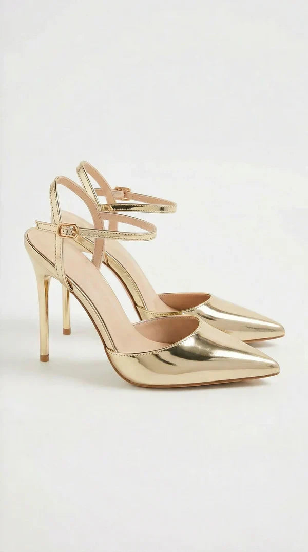 Women's Pointed Toe Ankle Strap Stiletto Heels