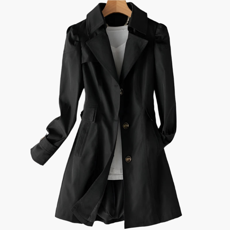 Women's Single-Breasted Lapel Trench Coat